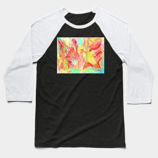 red abstract Baseball T-Shirt